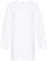 (Women) 'S Max Mara MaxMara White Logo Print Crew Neck Short Sleeve Mini Dress 2411621032600-001 (Women) 'S Max Mara MaxMara White Logo Print Crew Neck Short Sleeve Mini Dress 2411621032600-001