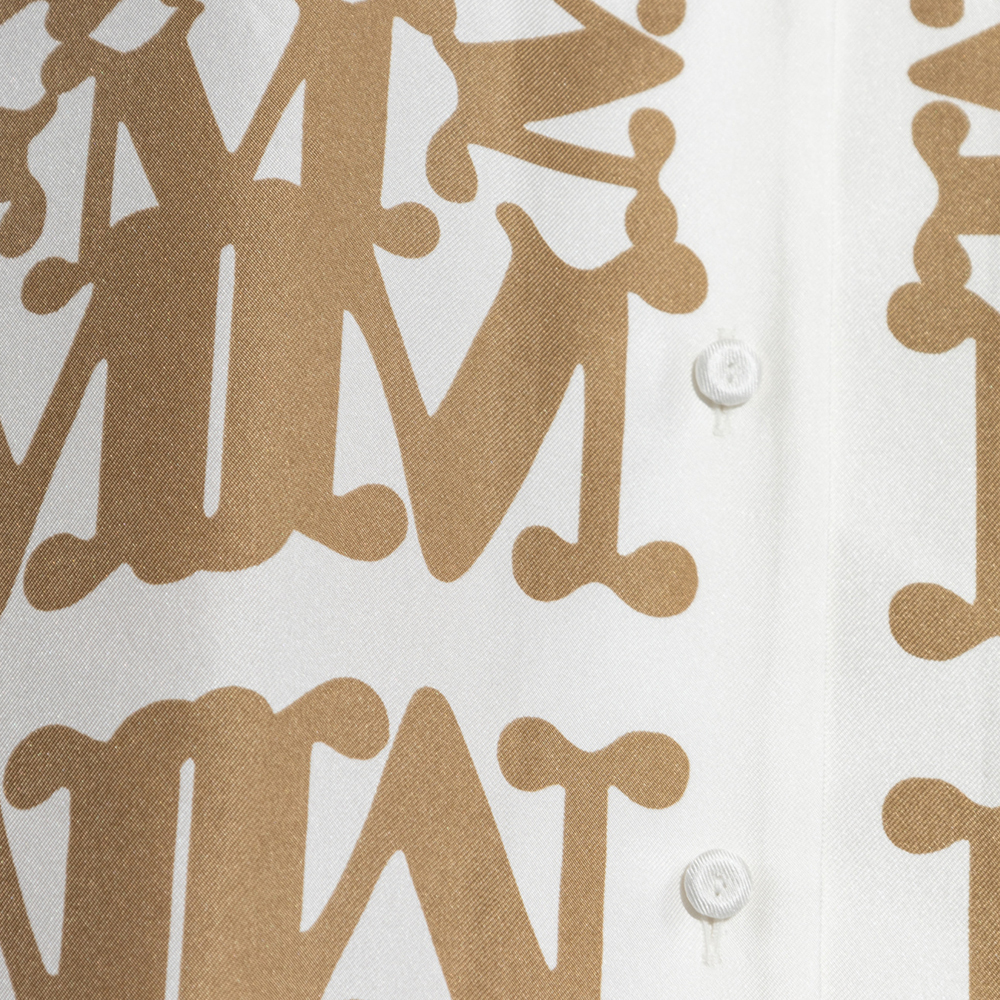 Details for (Women) 'S Max Mara MaxMara  White Long Sleeve Shirt with Letter Print and Collared Design 2421116091-002