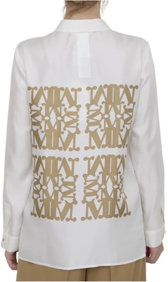 (Women) 'S Max Mara MaxMara White Printed Button-Up Long-Sleeve Shirt with Point Collar 2421116091600-002 Lookbook (Women) 'S Max Mara MaxMara White Printed Button-Up Long-Sleeve Shirt with Point Collar 2421116091600-002