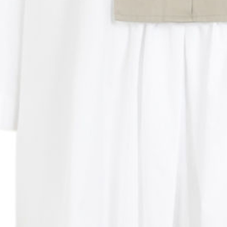 Sizing (Women) 'S Max Mara MaxMara  White Short-Sleeve Colorblock Casual Dress 1221104206-001