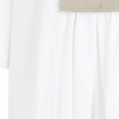 (Women) 'S Max Mara MaxMara White Short-Sleeve Colorblock Casual Dress 1221104206-001 Sizing (Women) 'S Max Mara MaxMara White Short-Sleeve Colorblock Casual Dress 1221104206-001