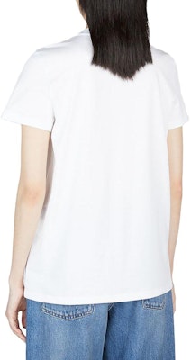 (W) ''S 맥스마라 화이트 반팔 티셔츠 - 동물 프린트 및 레터 디자인 19460339600-003 Shop (W) ''S 맥스마라 화이트 반팔 티셔츠 - 동물 프린트 및 레터 디자인 19460339600-003