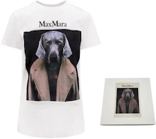 Shop (W) ''S Max Mara MaxMara 白色圓領短袖T恤 狗狗印花款式。 2421946071600-015