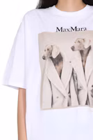 Shop (W) ''S Max Mara MaxMara 白色短袖印花標誌T恤 2319460139600 010 010