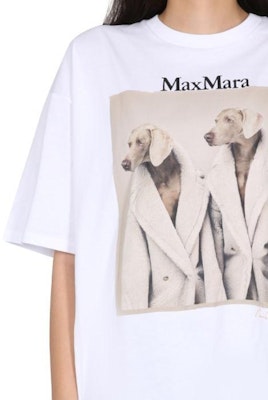 (W) 막스마라 화이트 로고 프린트 반팔 티셔츠. 2319460139600 010 010 Shop (W) 막스마라 화이트 로고 프린트 반팔 티셔츠. 2319460139600 010 010