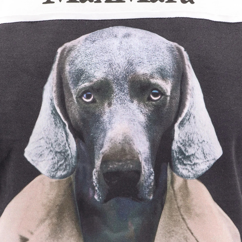 Purchase (Women) 'S Max Mara MaxMara  White Short-Sleeve T-Shirt with Round Neck and Dog Print. 2421946071600-015