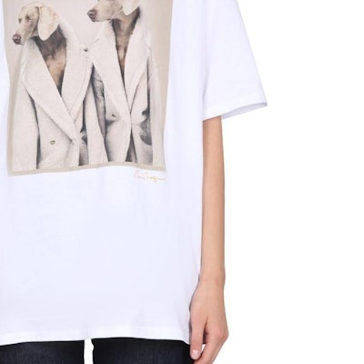 (W) 막스마라 화이트 로고 프린트 반팔 티셔츠. 2319460139600 010 010 Details for (W) 막스마라 화이트 로고 프린트 반팔 티셔츠. 2319460139600 010 010