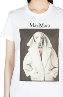 Sizing (W) ''S Max Mara MaxMara 白色短袖T恤 動物圖案與字母設計 19460339600-003