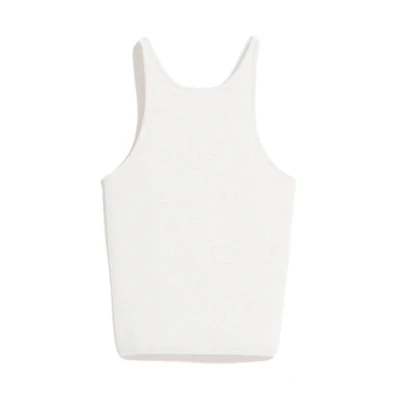 (Women) 'S Max Mara MaxMara White Sleeveless Loose-Fit Solid Color Tank Top 1361074106001-ALFEO