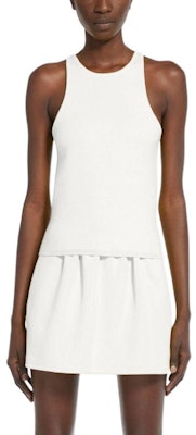 (Women) 'S Max Mara MaxMara White Sleeveless Loose-Fit Solid Color Tank Top 1361074106001-ALFEO Shop (Women) 'S Max Mara MaxMara White Sleeveless Loose-Fit Solid Color Tank Top 1361074106001-ALFEO