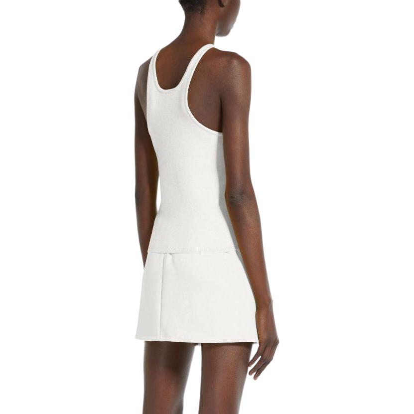 Purchase (Women) 'S Max Mara MaxMara  White Sleeveless Loose-Fit Solid Color Tank Top 1361074106001-ALFEO