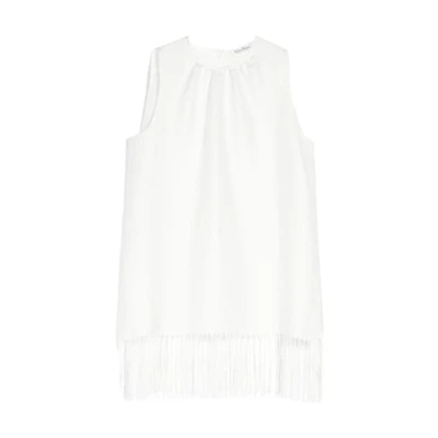 (Women) 'S Max Mara MaxMara White Sleeveless Round Neck Pullover Tank Top 1161013206001-BOBBIO