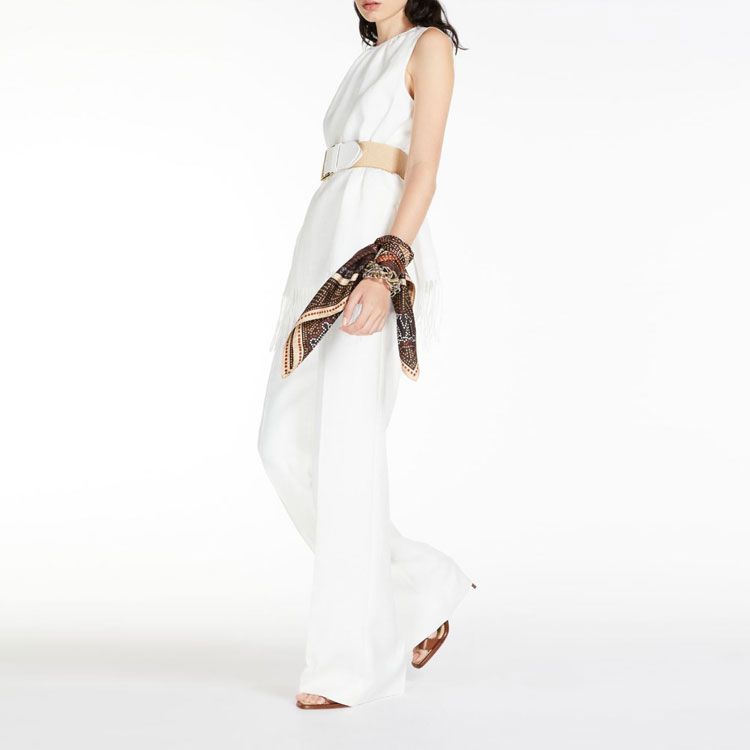 Purchase (Women) 'S Max Mara MaxMara  White Sleeveless Round Neck Pullover Tank Top 1161013206001-BOBBIO