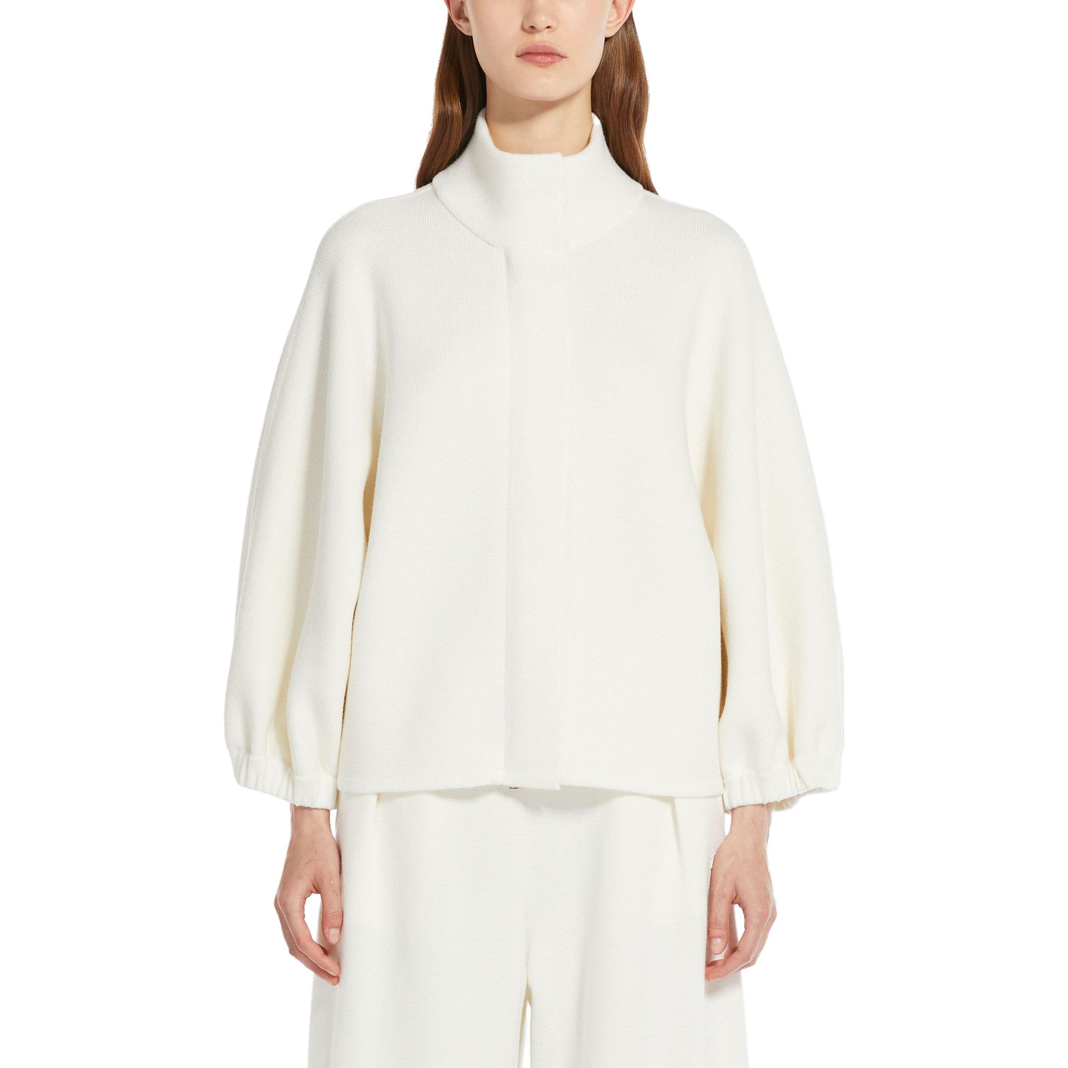 (Women) 'S Max Mara MaxMara  White Solid Color Long Sleeve Cashmere Sweater 1341044106-001 圖 4