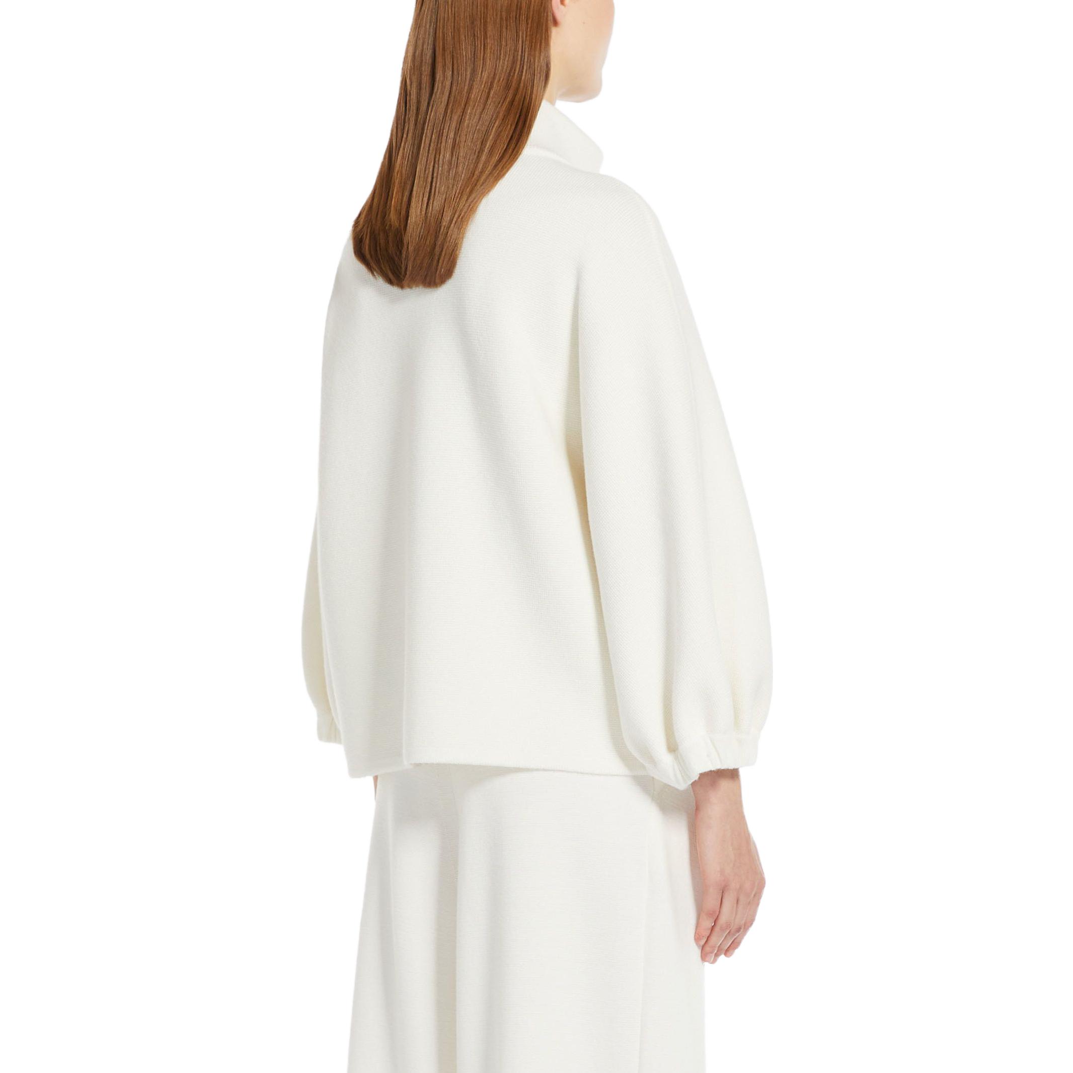 (Women) 'S Max Mara MaxMara  White Solid Color Long Sleeve Cashmere Sweater 1341044106-001 圖 5