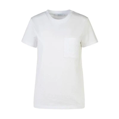 (Women) 'S Max Mara MaxMara White Solid Color Minimalist Crew Neck Straight Fit T-Shirt 2421946011-001