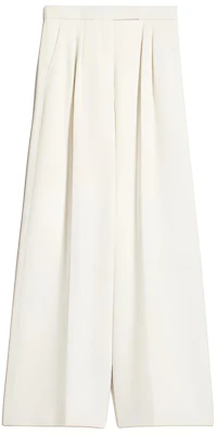 (W) Pantalones Casuales Blancos Solid Max Mara con Cintura Ajustable y Corte Acampanado 1781024106-002 Buy (W) Pantalones Casuales Blancos Solid Max Mara con Cintura Ajustable y Corte Acampanado 1781024106-002