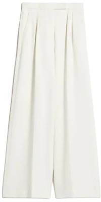 (W) Pantalones Casuales Blancos Solid Max Mara con Cintura Ajustable y Corte Acampanado 1781024106-002 Order (W) Pantalones Casuales Blancos Solid Max Mara con Cintura Ajustable y Corte Acampanado 1781024106-002