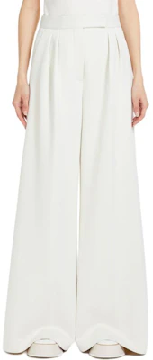 (W) Pantalones Casuales Blancos Solid Max Mara con Cintura Ajustable y Corte Acampanado 1781024106-002 Purchase (W) Pantalones Casuales Blancos Solid Max Mara con Cintura Ajustable y Corte Acampanado 1781024106-002