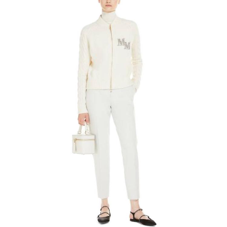 Lookbook (W) Pantalones Casuales Blancos Rectos con Cremallera ''S Max Mara MaxMara. 2317860139600051