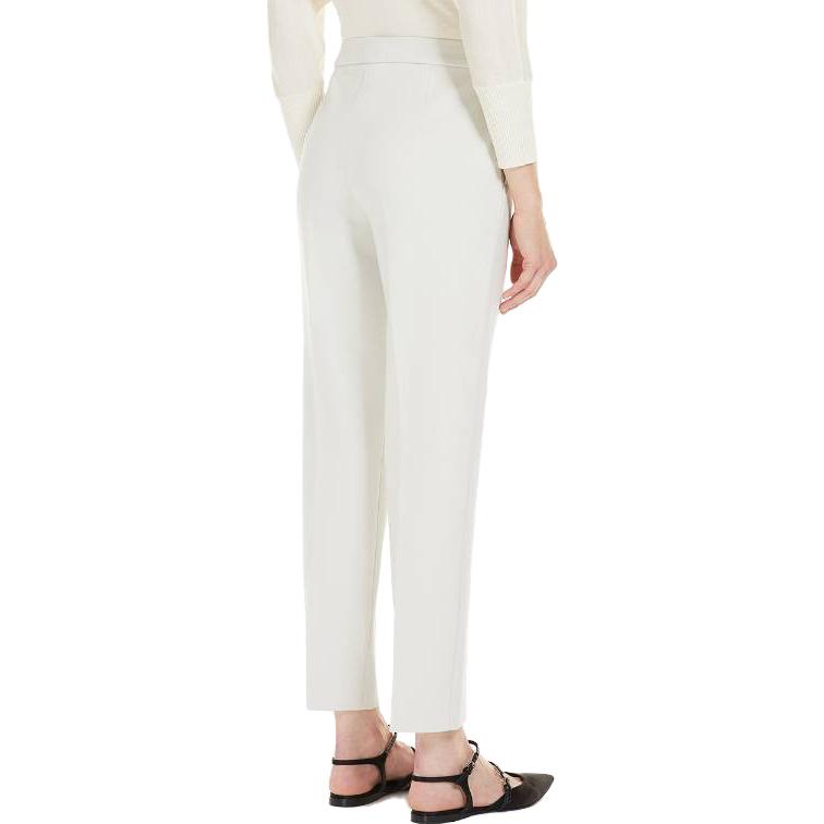 Purchase (W) Pantalones Casuales Blancos Rectos con Cremallera ''S Max Mara MaxMara. 2317860139600051