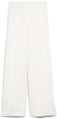 (W) Pantalones Rectos de Talle Alto a Rayas Blancas ''S Max Mara MaxMara 1131083206003-POPOLI Order (W) Pantalones Rectos de Talle Alto a Rayas Blancas ''S Max Mara MaxMara 1131083206003-POPOLI