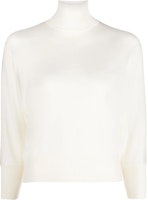 (Women) 'S Max Mara MaxMara White Turtleneck Long Sleeve Sweater 13660239600-001 (Women) 'S Max Mara MaxMara White Turtleneck Long Sleeve Sweater 13660239600-001