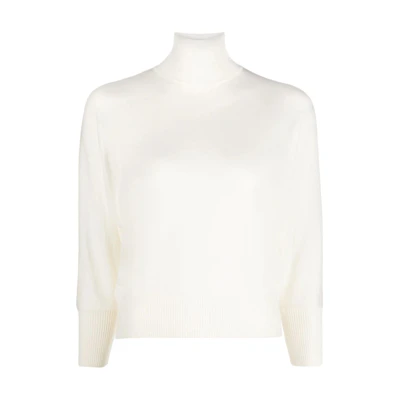 (Women) 'S Max Mara MaxMara White Turtleneck Long Sleeve Sweater 13660239600-001