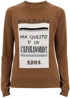 (Women) 'S Max Mara MaxMara Wool-Cashmere Knit Crewneck Sweater - Relaxed Fit in Tobacco. 1366181306019-HIGHER (Women) 'S Max Mara MaxMara Wool-Cashmere Knit Crewneck Sweater - Relaxed Fit in Tobacco. 1366181306019-HIGHER