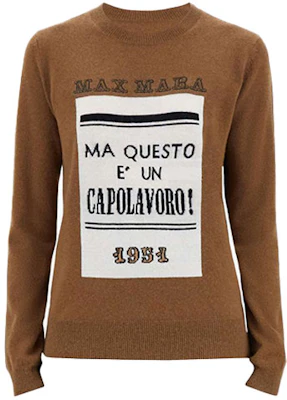 (W) Sweater Max Mara Wool-Cashmere Loose Fit Warna Tobacco. 1366181306019-HIGHER Order (W) Sweater Max Mara Wool-Cashmere Loose Fit Warna Tobacco. 1366181306019-HIGHER