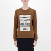 (W) Max Mara 羊毛羊絨寬鬆圓領針織衫 - 煙草色 1366181306019-HIGHER Shop (W) Max Mara 羊毛羊絨寬鬆圓領針織衫 - 煙草色 1366181306019-HIGHER