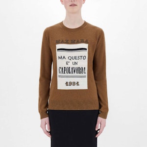 (W) Jersey de punto de lana-cachemir Max Mara - Corte holgado en color tabaco. 1366181306019-HIGHER Shop (W) Jersey de punto de lana-cachemir Max Mara - Corte holgado en color tabaco. 1366181306019-HIGHER