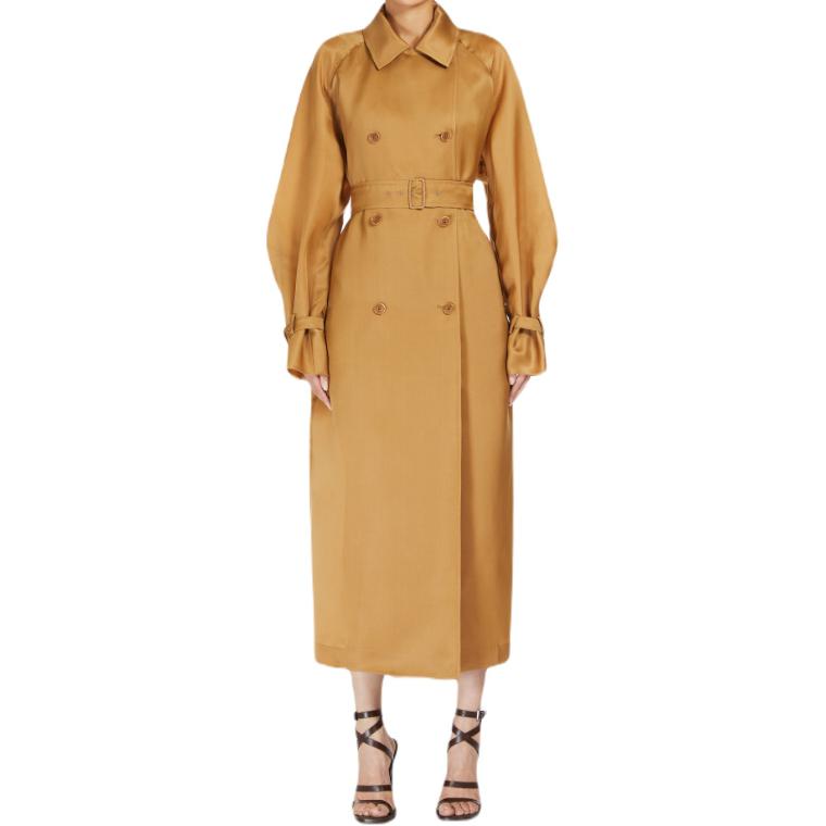 Lookbook (W) ''S Max Mara MaxMara 黃色雙排扣長版風衣外套帶領口 2411121173600-004