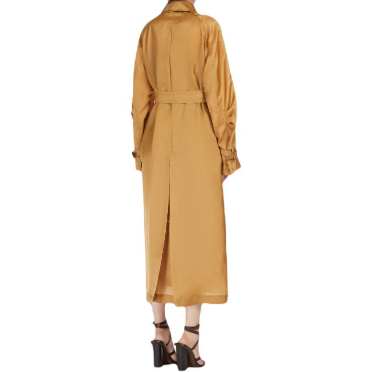 Shop (W) ''S Max Mara MaxMara 黃色雙排扣長版風衣外套帶領口 2411121173600-004