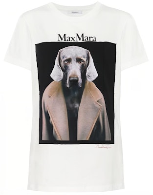 (W) ''S Max Mara MaxMara Abetaia 白色狗狗印花棉质圆领T恤 19460109600-001 Buy (W) ''S Max Mara MaxMara Abetaia 白色狗狗印花棉质圆领T恤 19460109600-001