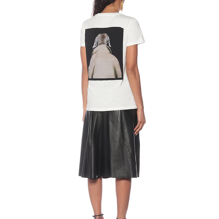 Purchase (W) ''S Max Mara MaxMara Abetaia 白色狗狗印花棉质圆领T恤 19460109600-001