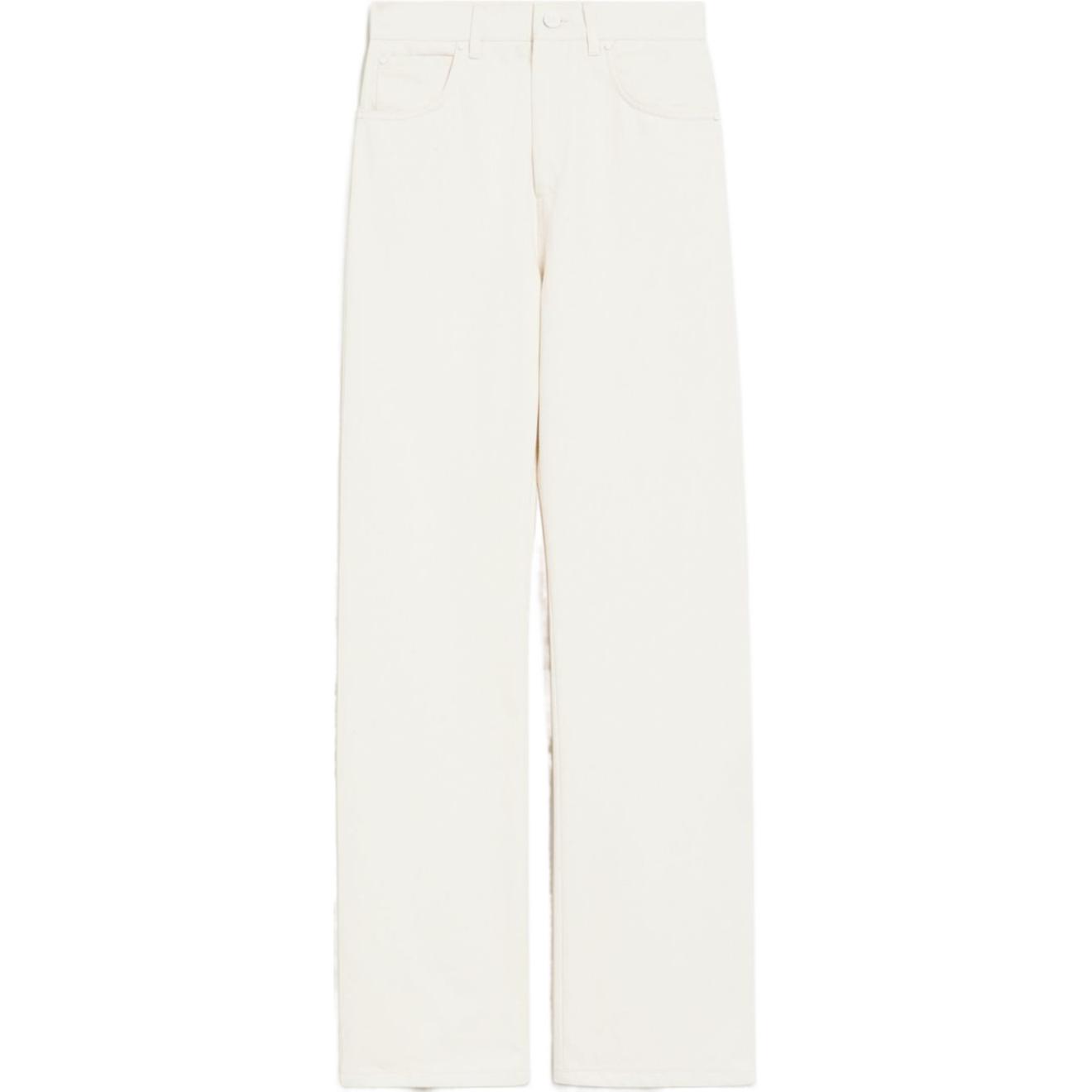 Order (Women) 'S Max Mara MaxMara Achille Ivory High-Waist Wide-Leg Denim Jeans for Women. 1131044106002-ACHILLE