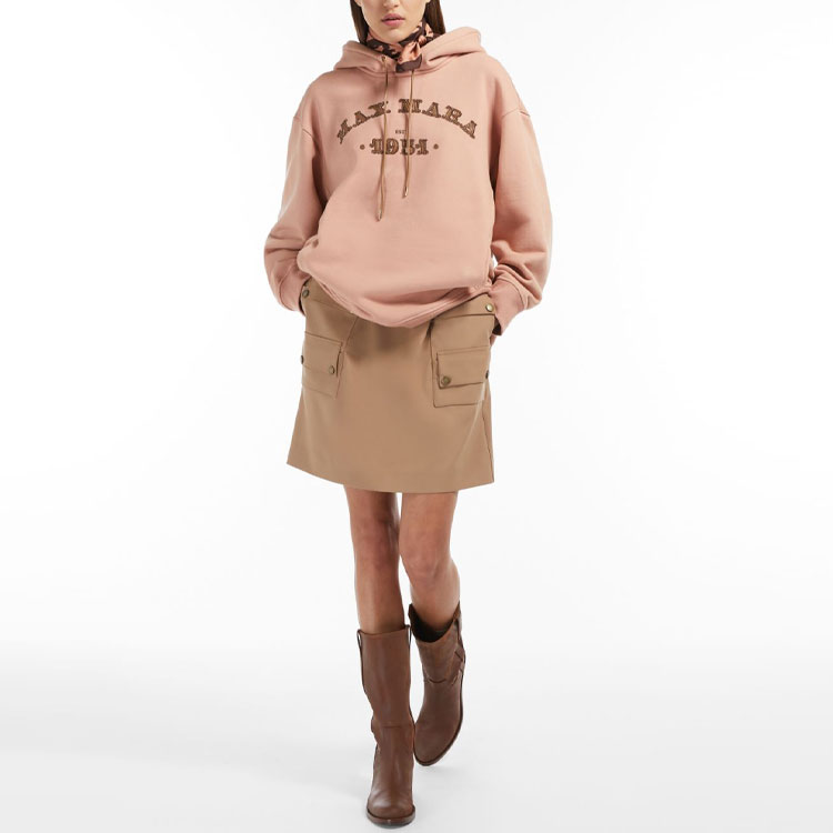 (Women) 'S Max Mara MaxMara Adito  Letter Pullover Hoodie Antique Rose. 1926012906001-ADITO 圖 4