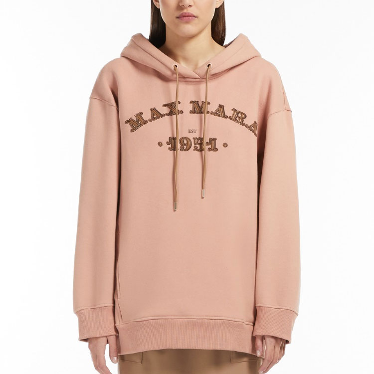 (Women) 'S Max Mara MaxMara Adito  Letter Pullover Hoodie Antique Rose. 1926012906001-ADITO 圖 5