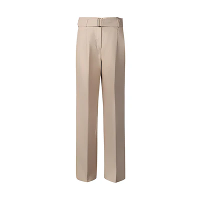 (Women) 'S Max Mara MaxMara ALACRE Loose Fit Cotton Casual Straight Trousers Beige. 51311417001-ALACRE