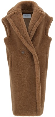 (W) マックスマーラ キャメル ノッチドラペル ウール コート スリーブレス 1271021106001-ALCE Buy (W) マックスマーラ キャメル ノッチドラペル ウール コート スリーブレス 1271021106001-ALCE