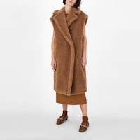 (W) マックスマーラ キャメル ノッチドラペル ウール コート スリーブレス 1271021106001-ALCE Shop (W) マックスマーラ キャメル ノッチドラペル ウール コート スリーブレス 1271021106001-ALCE