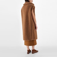 (W) マックスマーラ キャメル ノッチドラペル ウール コート スリーブレス 1271021106001-ALCE Purchase (W) マックスマーラ キャメル ノッチドラペル ウール コート スリーブレス 1271021106001-ALCE