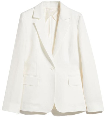 (Women) 'S Max Mara MaxMara Alpaca White Single-Breasted Casual Blazer Jacket 1041053206001-ALPACA Order (Women) 'S Max Mara MaxMara Alpaca White Single-Breasted Casual Blazer Jacket 1041053206001-ALPACA