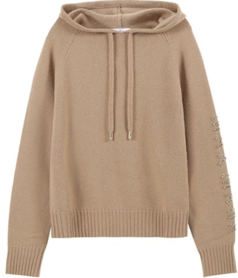 (W) ''赛马克斯玛拉 水晶点缀抽绳针织连帽衫 女士驼色'' 1366073906005-ANANAS Buy (W) ''赛马克斯玛拉 水晶点缀抽绳针织连帽衫 女士驼色'' 1366073906005-ANANAS