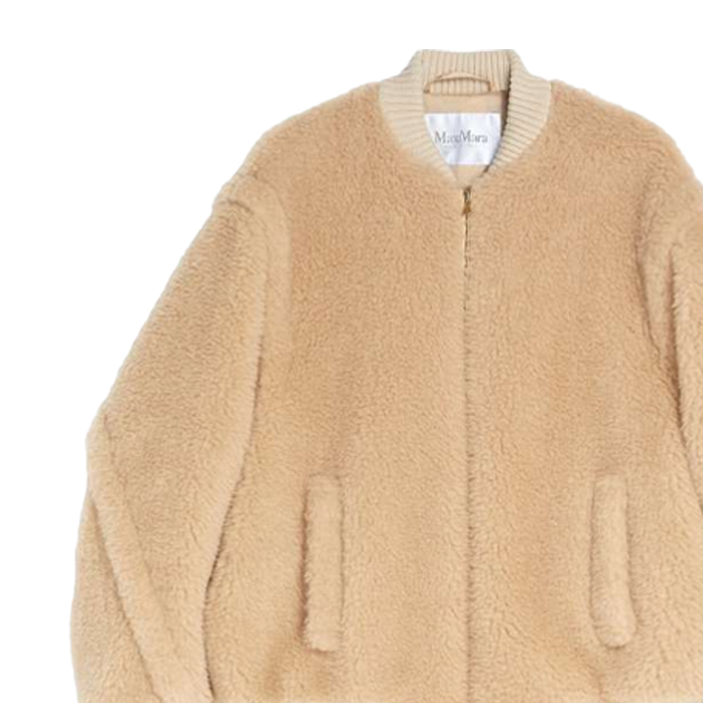 Details for (Women) 'S Max Mara MaxMara Arcella Camel Fleece Zip-Up Jacket for Women 1081032106009 - ARCELLA