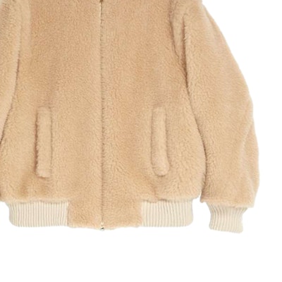 (Women) 'S Max Mara MaxMara Arcella Camel Fleece Zip-Up Jacket for Women 1081032106009 - ARCELLA Sizing (Women) 'S Max Mara MaxMara Arcella Camel Fleece Zip-Up Jacket for Women 1081032106009 - ARCELLA