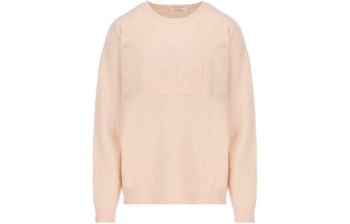 (Women) 'S Max Mara MaxMara Aster Series Pink Casual Letter Print Crewneck Loose Sweater for Women 13611421600007-ASTER 圖 2