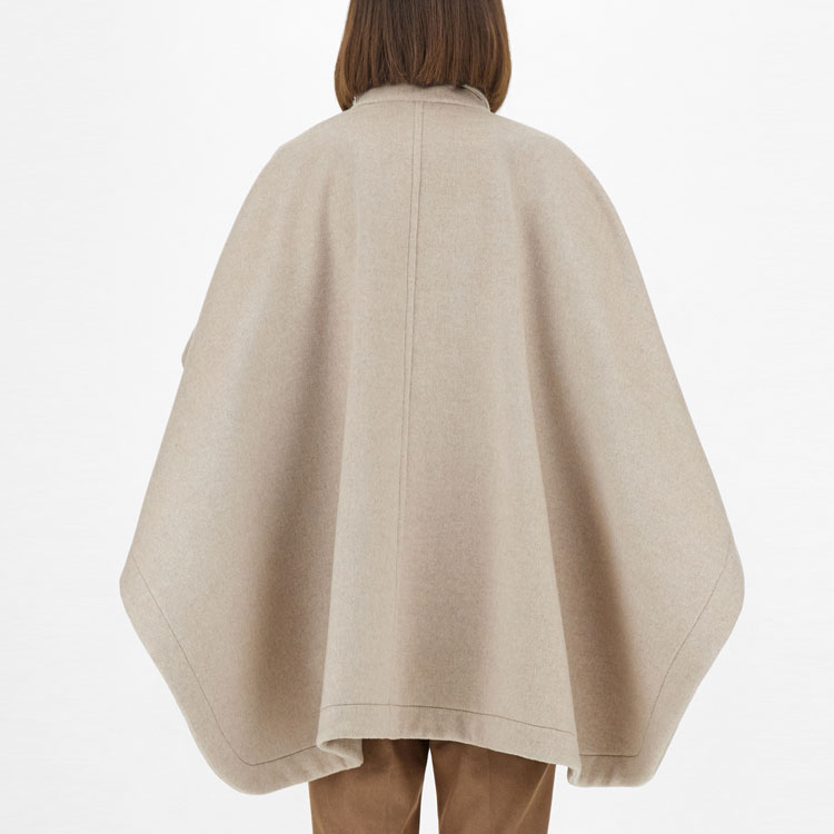 (Women) 'S Max Mara MaxMara Attuale Batwing Sleeve Buttoned Short Cape Coat Beige. 4736021706011-ATTUALE 圖 4