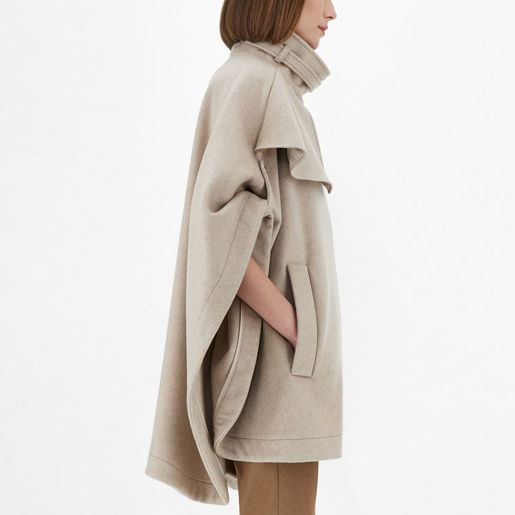 (Women) 'S Max Mara MaxMara Attuale Batwing Sleeve Buttoned Short Cape Coat Beige. 4736021706011-ATTUALE 圖 6